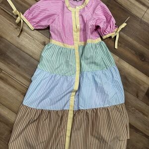 Colorful Striped Maxi Dress